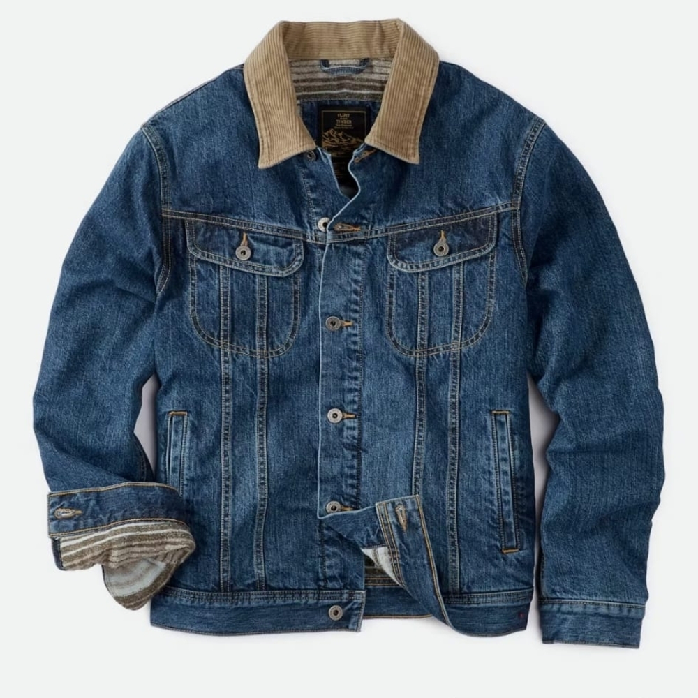 Flint and Tinder Flannel-Lined DenimTrucker Jacket